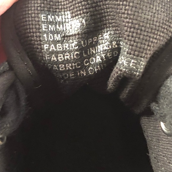 Steve Madden Emmi Canvas Lace Up Platform Sneakers 1.5" Heel Black Size 10 - Picture 10 of 11